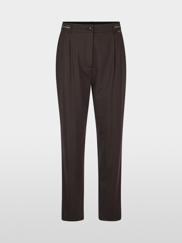 FAQUS feminine fit fabric trousers