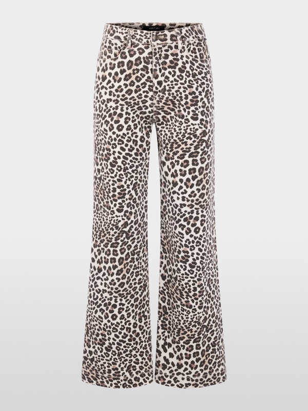 WARRI wide fit leopard print jeans