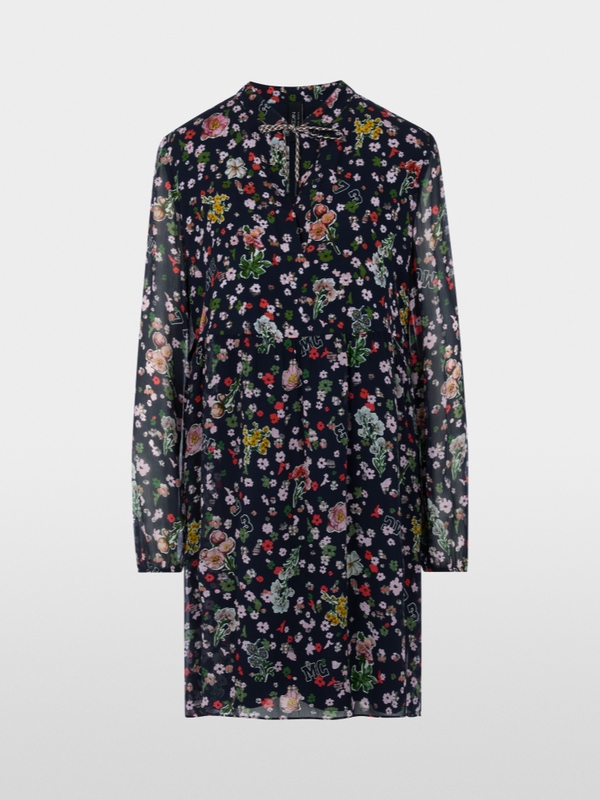 Viscose dress with all-over print