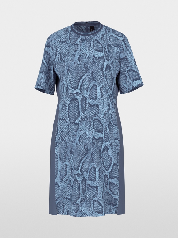 Loose-fitting dress with animal print