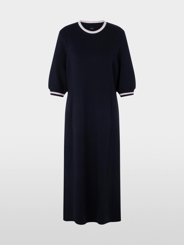 Robe coupe A avec détails côtelés