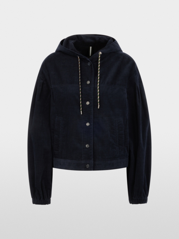 Corduroy jacket with hood