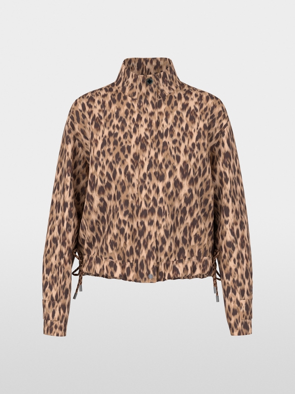 Scuba jacket with leopard print