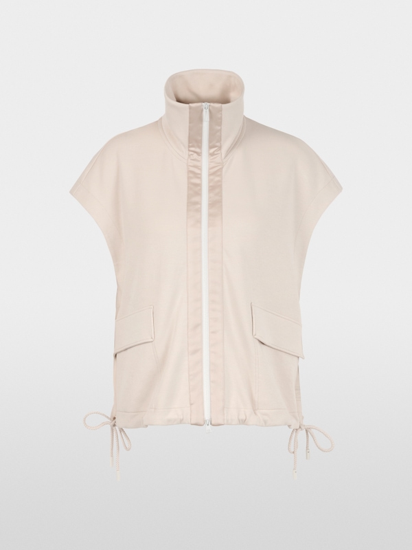 Gilet en mélange de coton à col camionneur