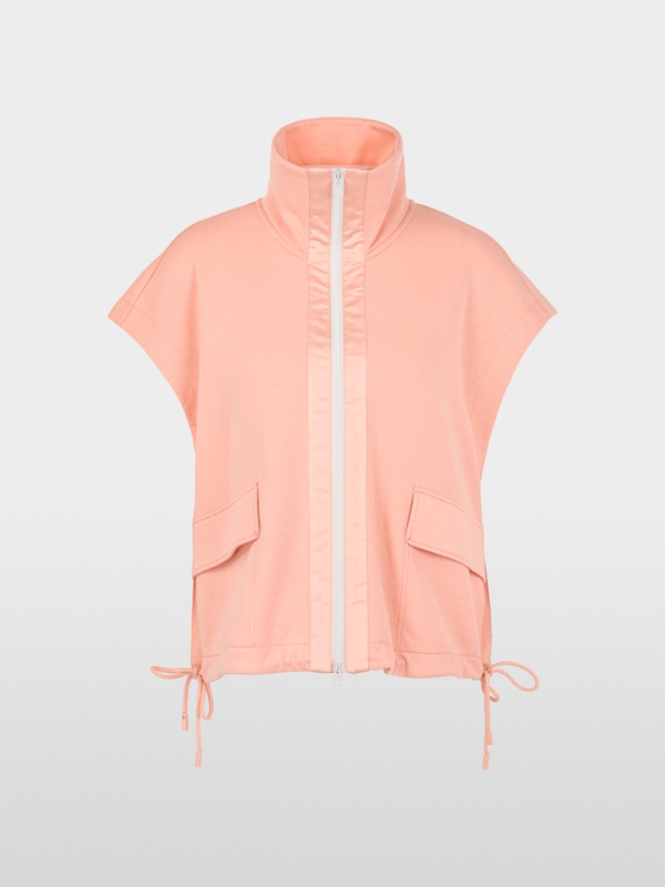 Gilet en mélange de coton à col camionneur