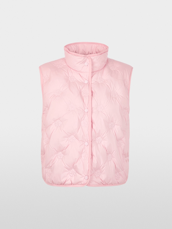 Reversible teddy gilet with quilting