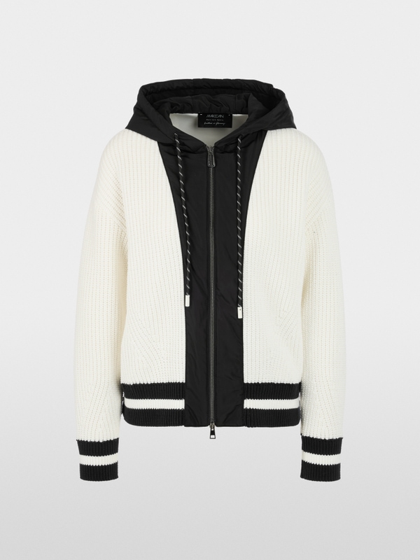 ‘Knitted in Germany’ contrast hoodie