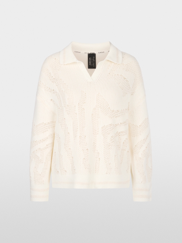‘Knitted in Germany’ V-neck jumper