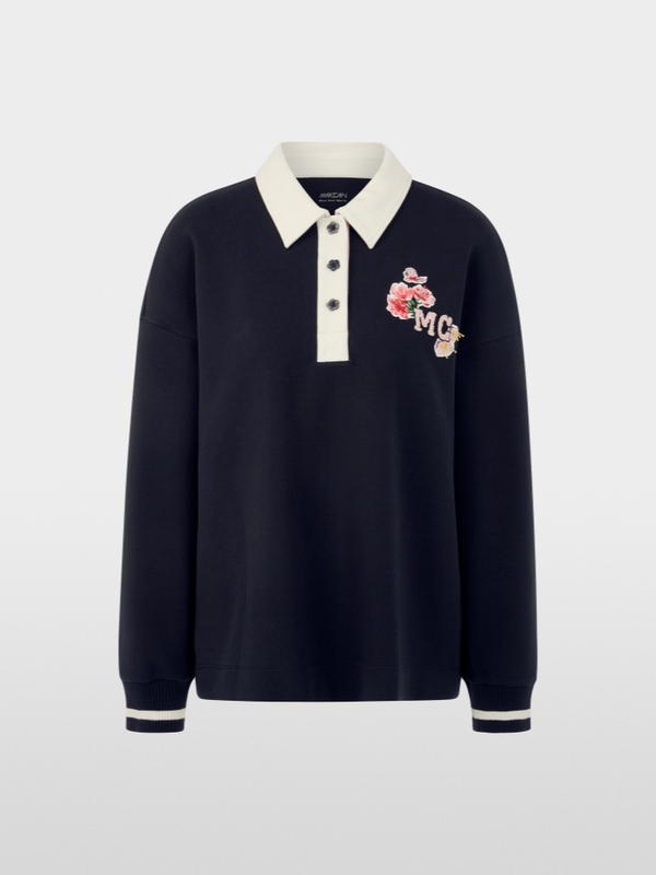 Sweat-shirt à col polo
