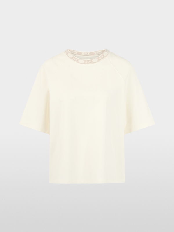 Oversized cotton-blend shirt