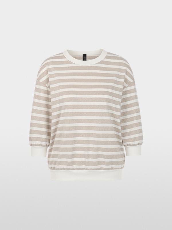 T-shirt à rayures en lurex