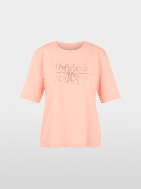 Cotton T-shirt with hotfix stones