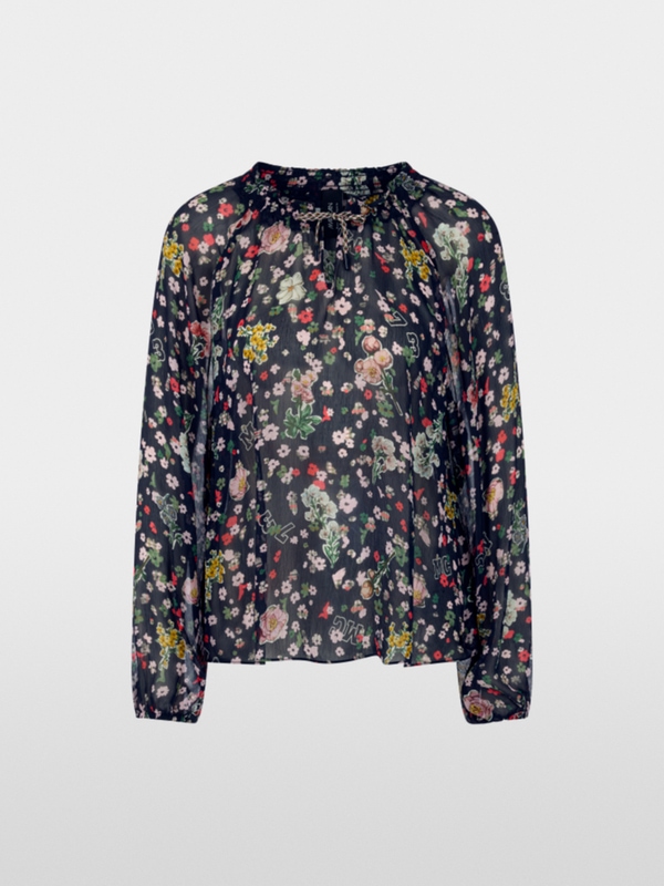 Viscose blouse with floral print