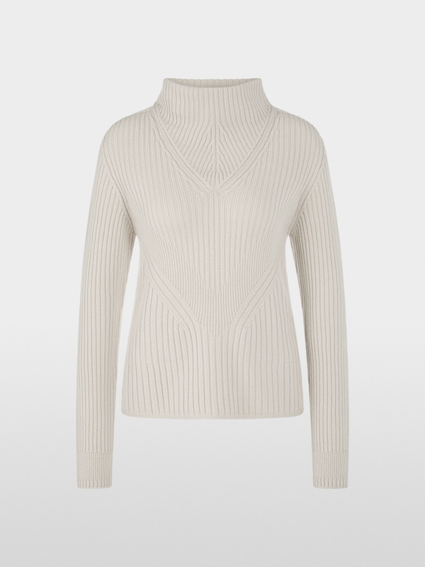 Stehkragen-Pullover Knitted in Germany