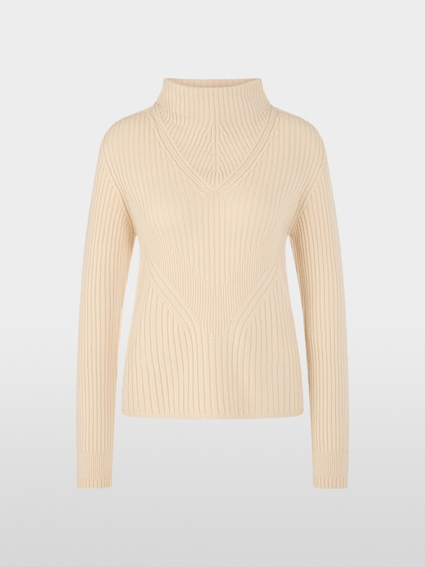 Stehkragen-Pullover Knitted in Germany