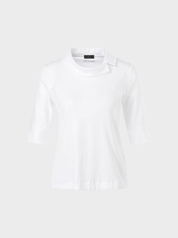 Shirt mit besonderer Kragenlösung | marc-cain.com/de