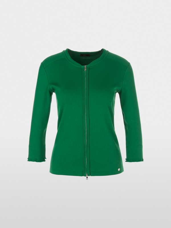 Sporty jacket with ruffle detail