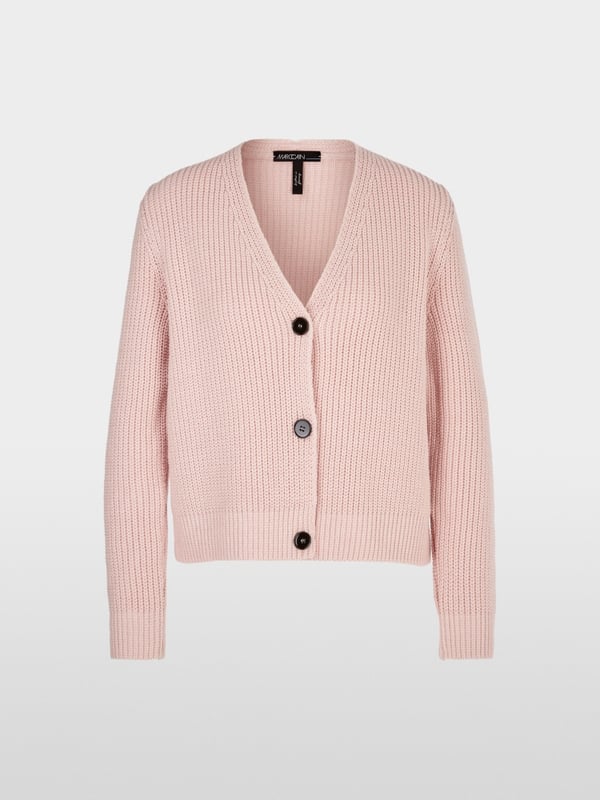 Rippen-Cardigan in Deutschland gestrickt