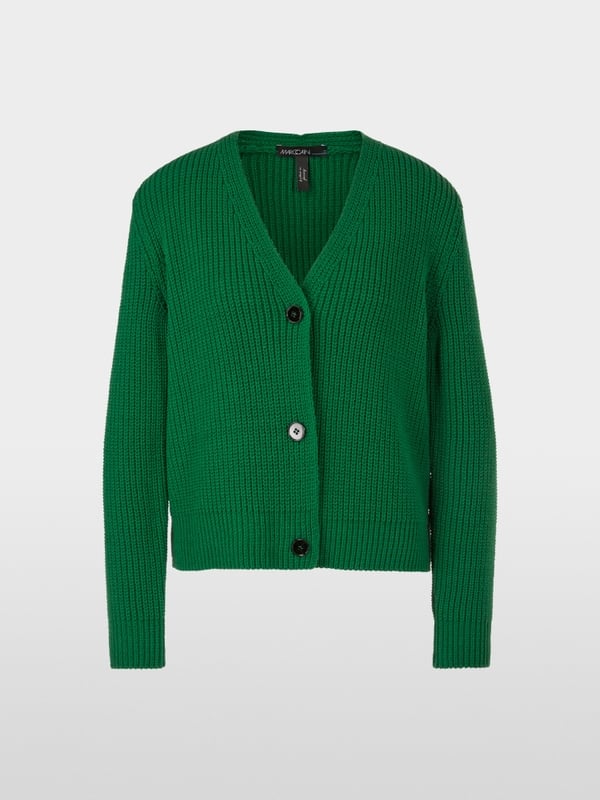 Rippen-Cardigan in Deutschland gestrickt