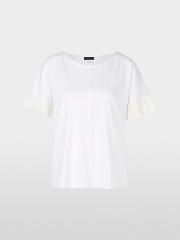 T-shirt met geplisseerde armsgaten