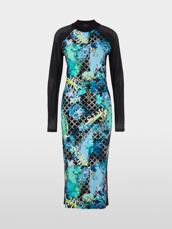 Raglankleid in Materialmix