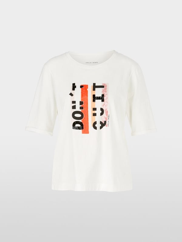 Baumwoll-T-Shirt mit Schrift-Print