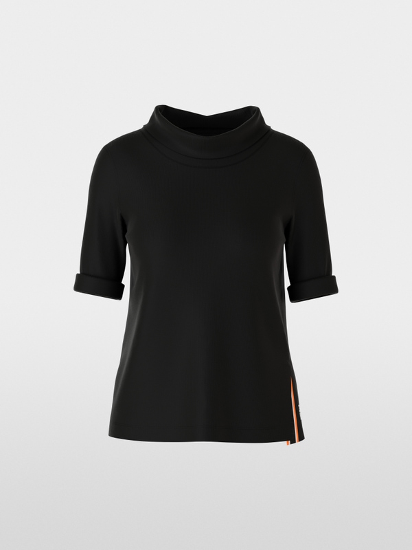 T-shirt in ribkatoen