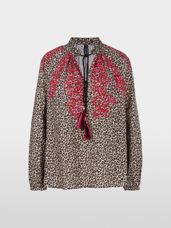 Katoenen blouse met luipaardprint