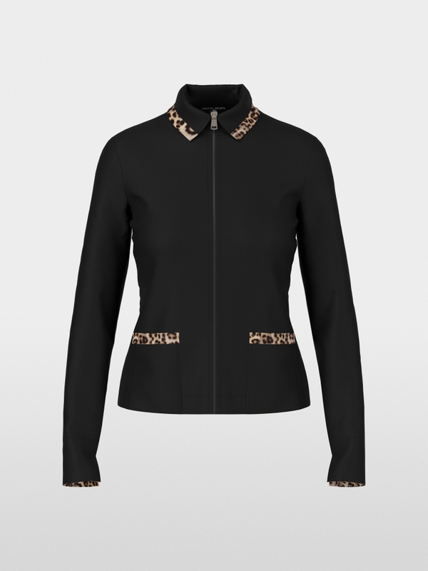 Veste zippée en coton côtelé