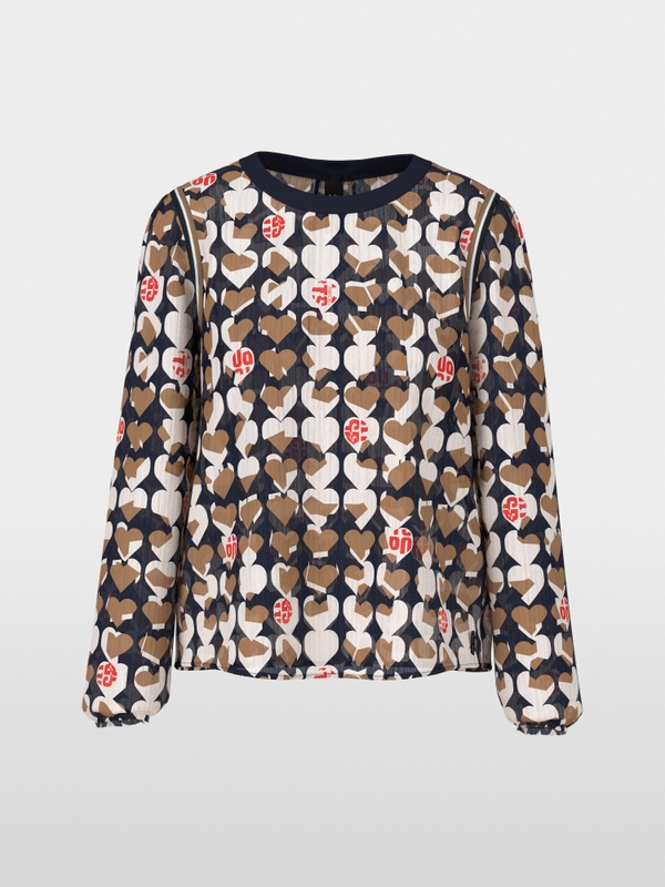 Bedrukte viscose crêpe blouse