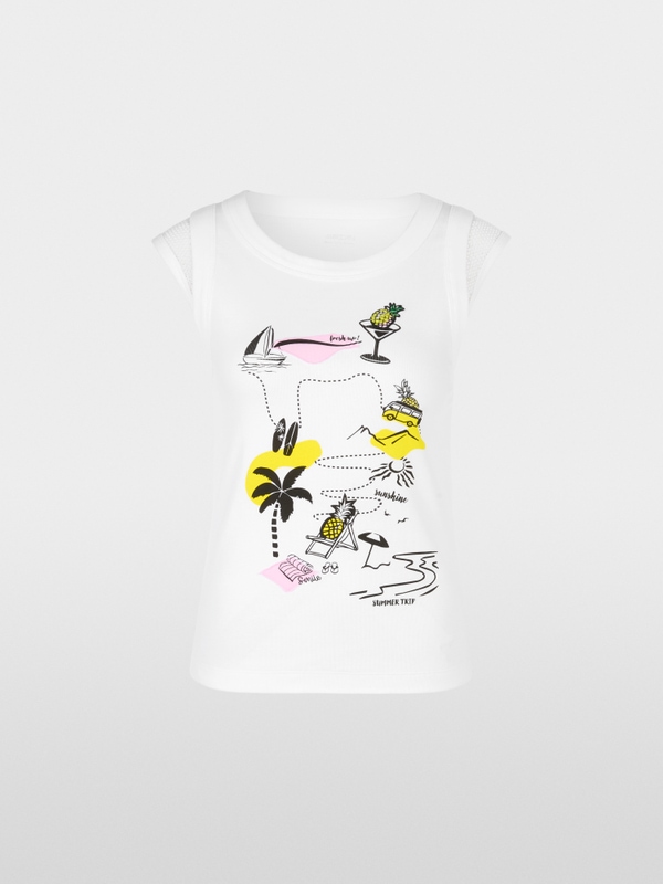 3D motif tank top