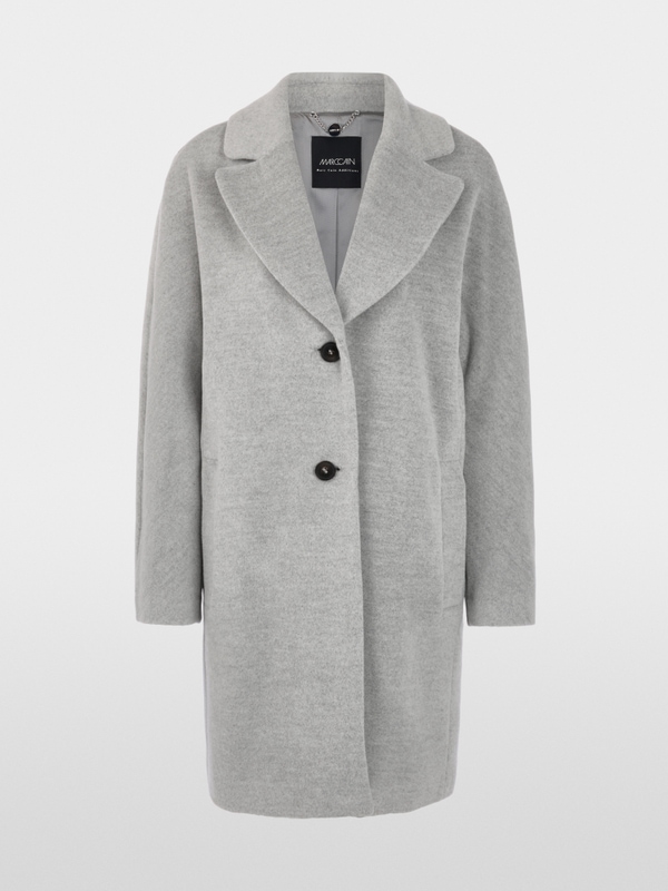 Weiter Mantel aus Alpaka-Woll-Mix