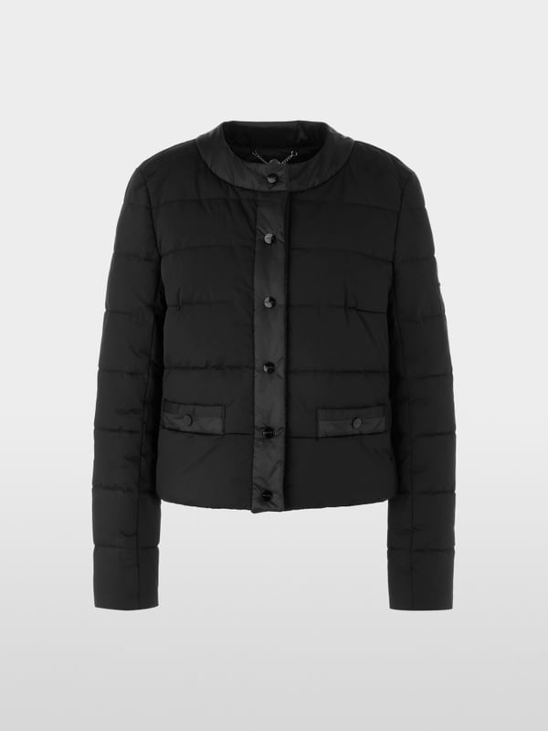 Gewatteerde jas met nylondetails