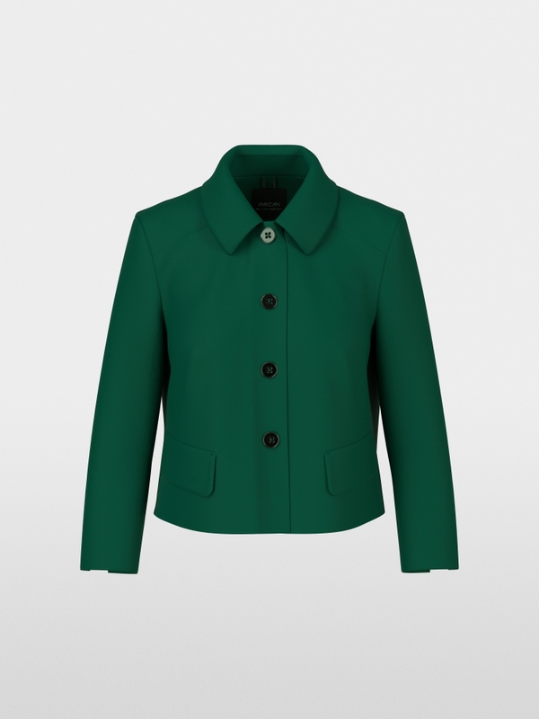Short jacket with sleeve slits