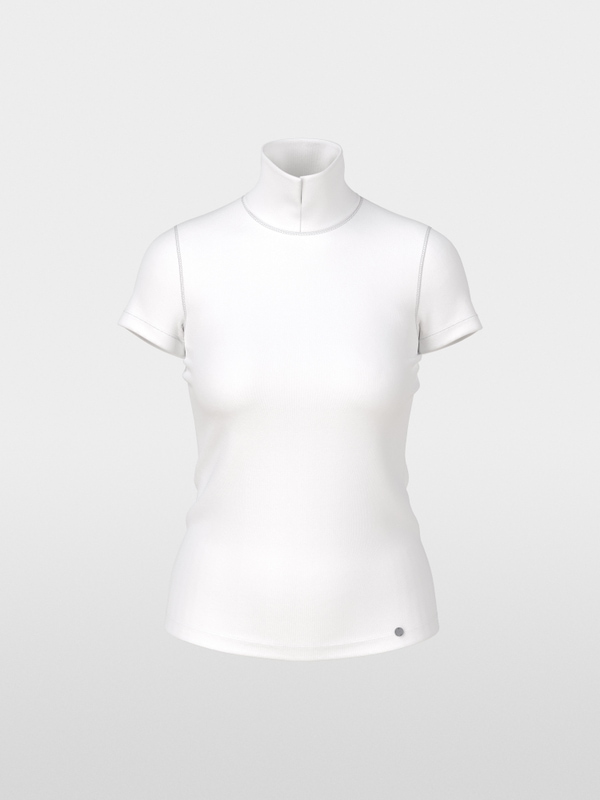 Tee-shirt col roulé fendu