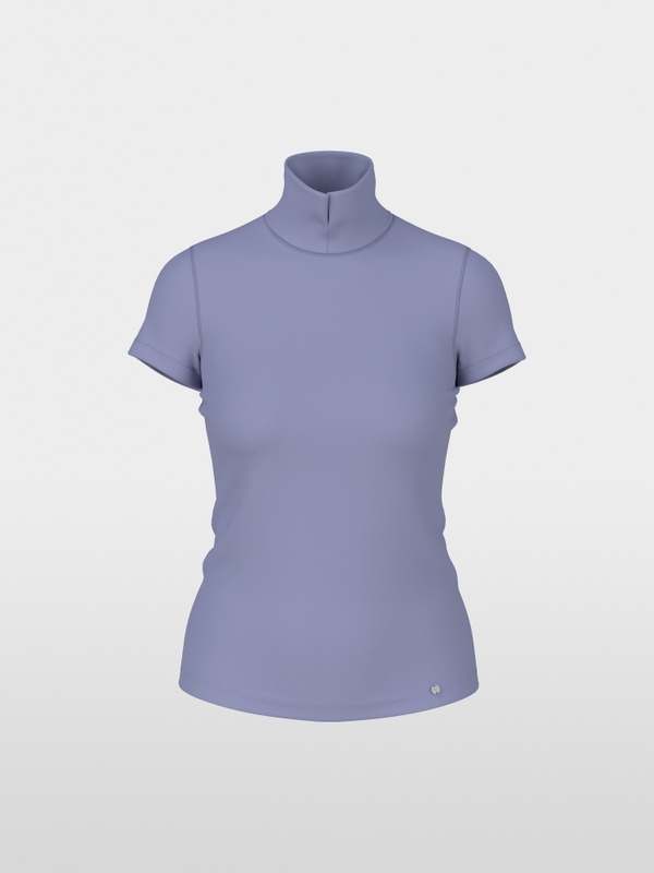 Tee-shirt col roulé fendu