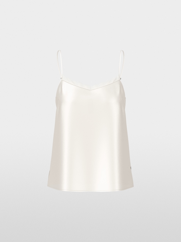 Silk top with lace