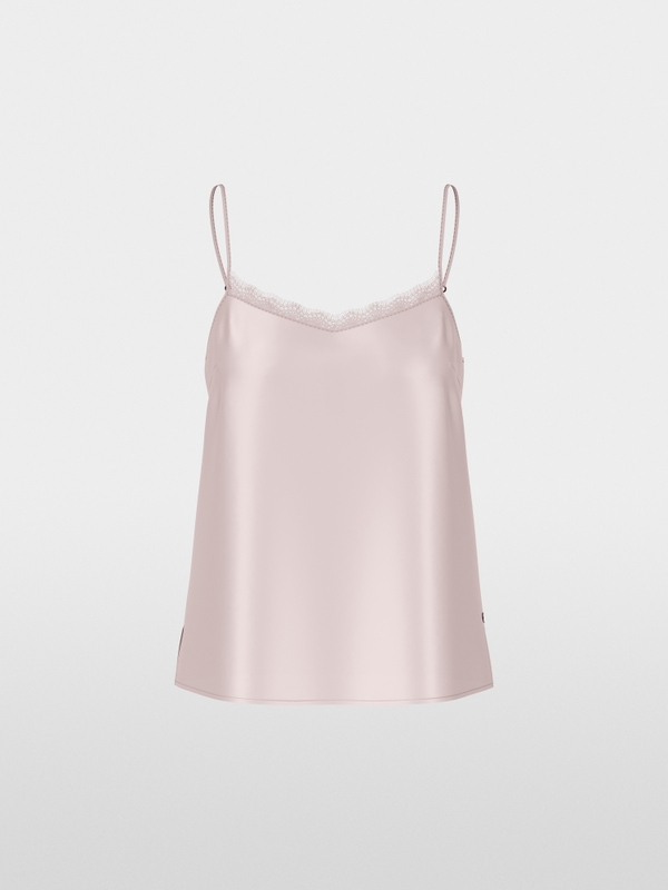 Silk top with lace