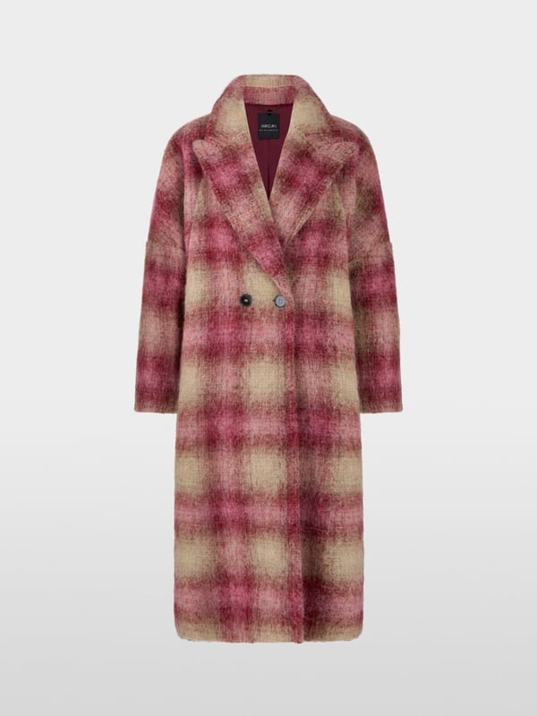 Manteau à motif à carreaux fluide
