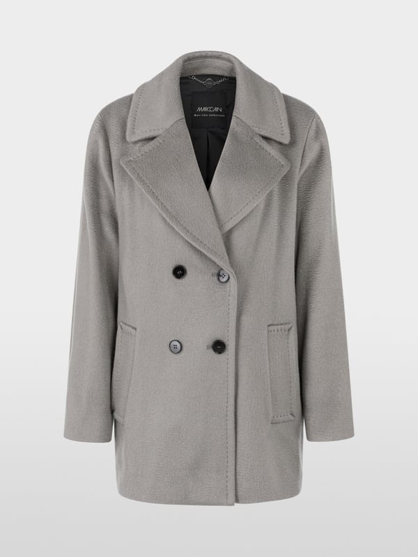 Double-breasted wool coat