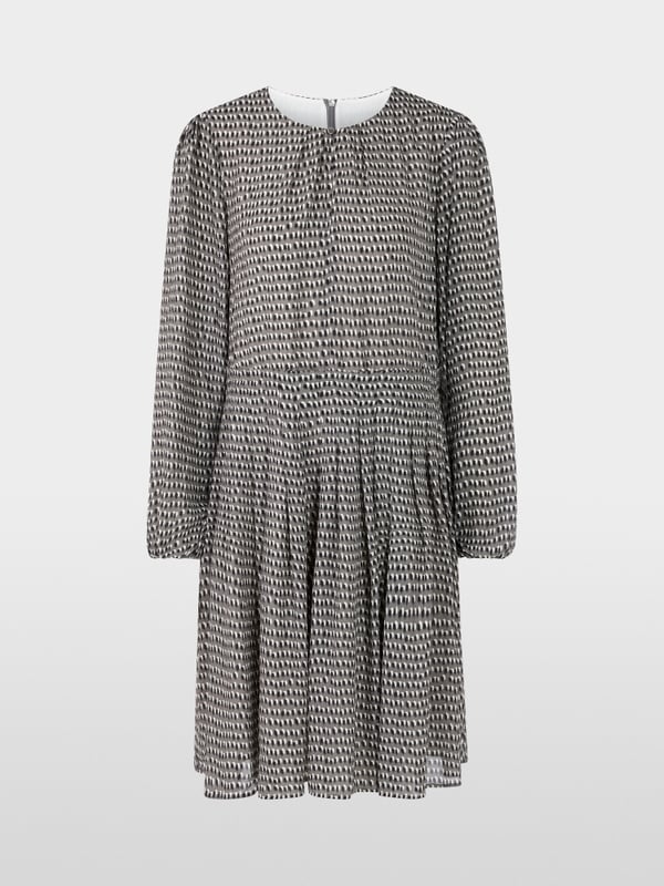 Robe en viscose mi-longue froncée