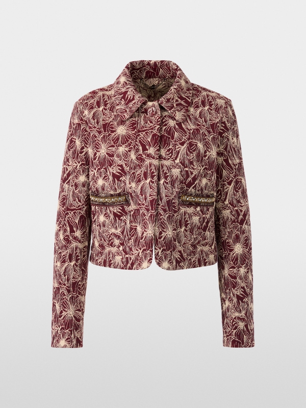 Veste courte avec motif floral brodé