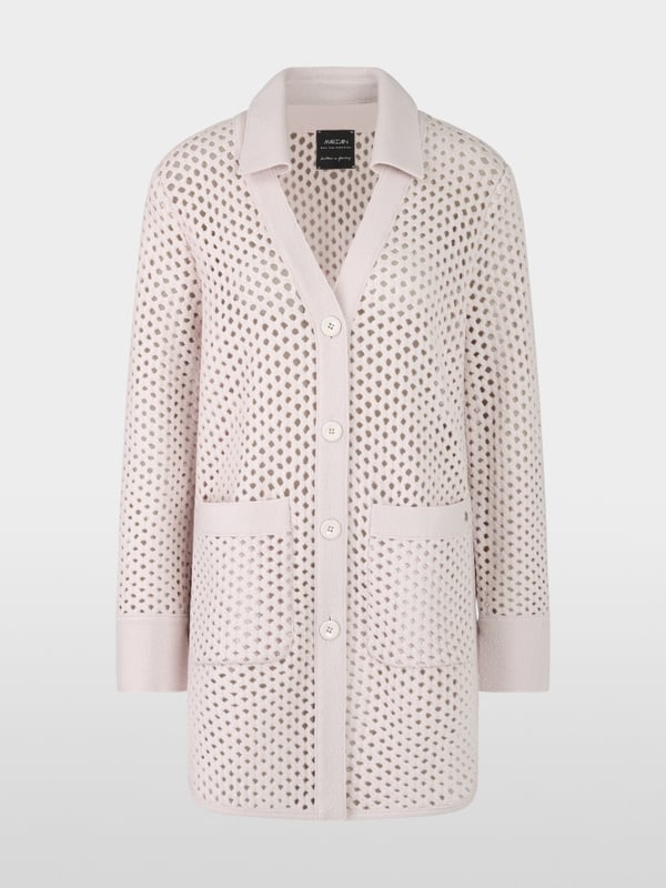 Cardigan met rasterlook, Knitted in Germany