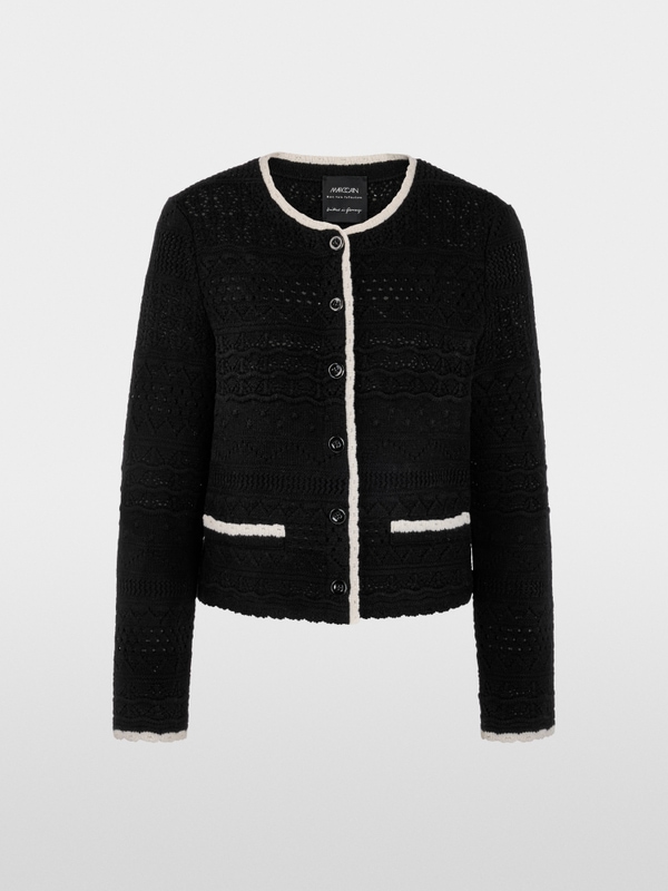 Cardigan van scheerwol Knitted in Germany