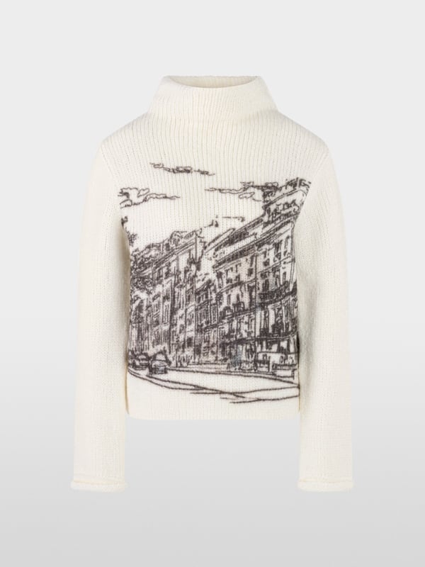 Knitted in Germany jumper with motif