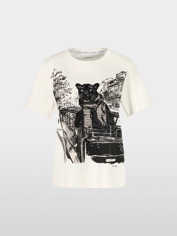 T-shirt avec imprimé panthère