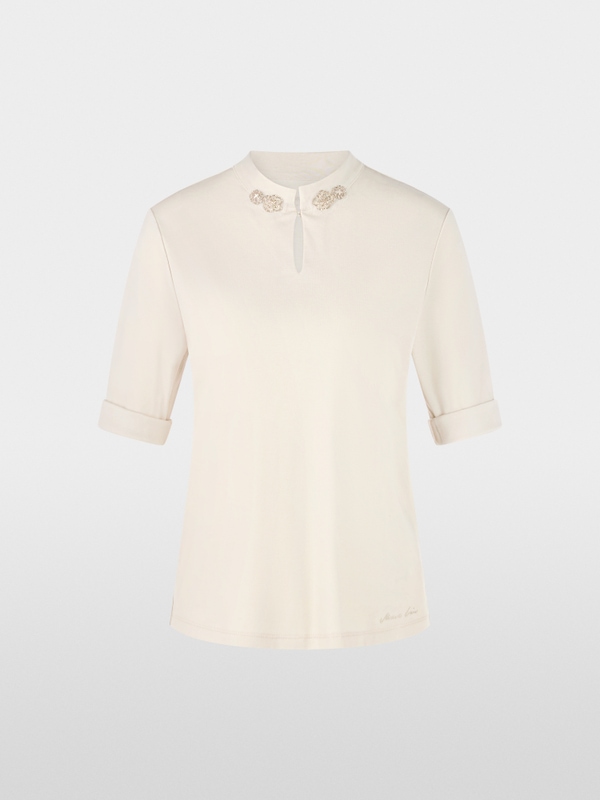 Shirt met glinsterende bloemen