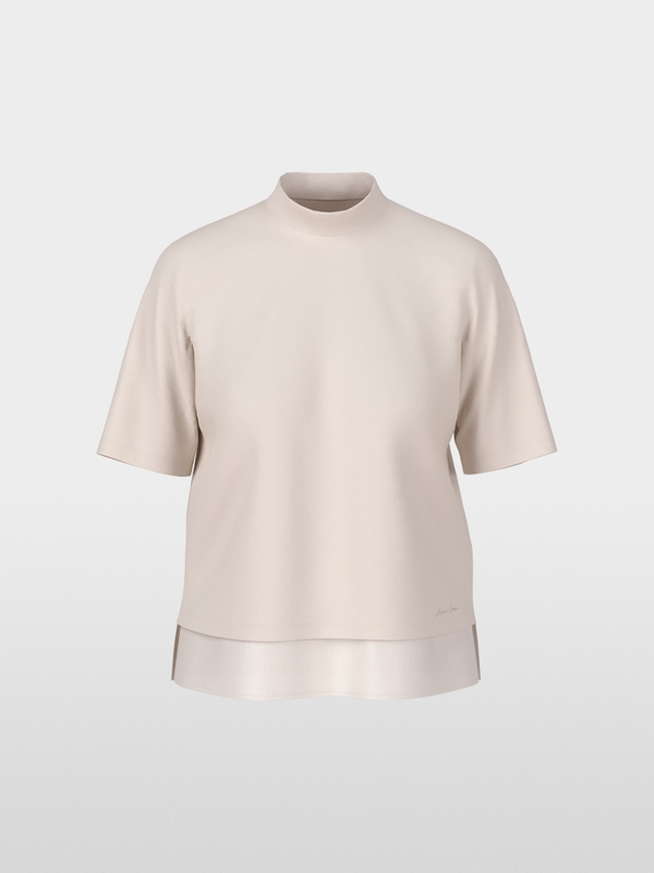 T-shirt avec bordure en soie