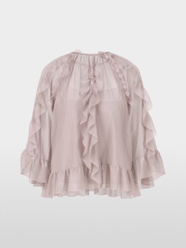 Volant-Bluse im Boho-Stil