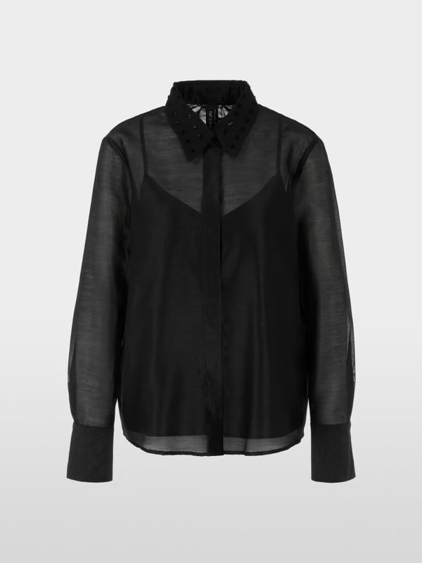Organza blouse with embroidery